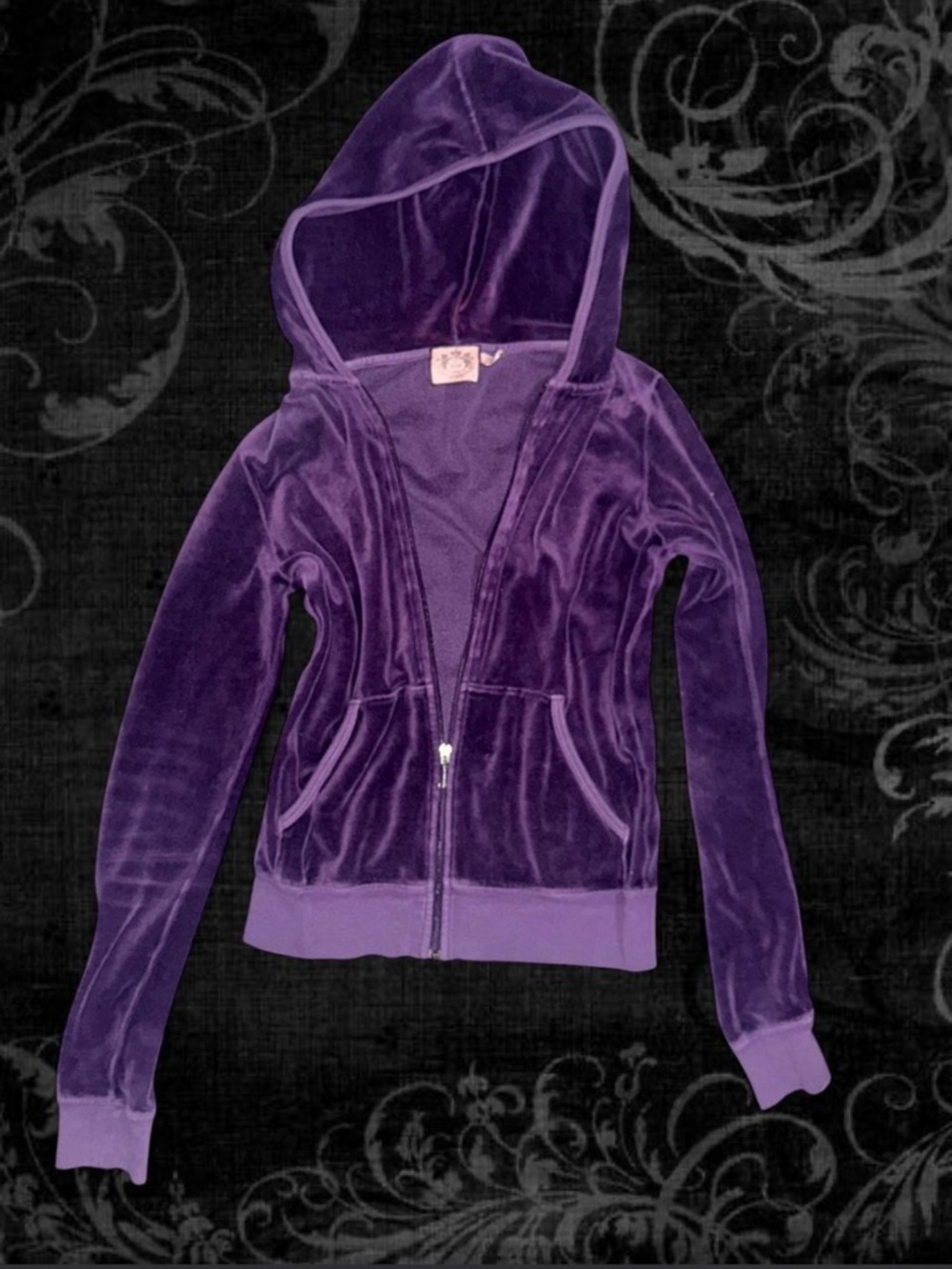 Vintage Juicy Couture Purple Velour Zip-Up Hoodie